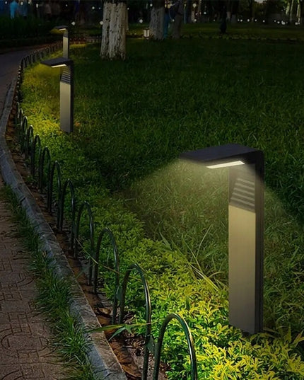 4x Saulės energija varomos lauko stovimos lempos 57cm Rinkinys tvirtų stulpelių