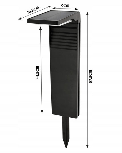 4x Saulės energija varomos lauko stovimos lempos 57cm Rinkinys tvirtų stulpelių
