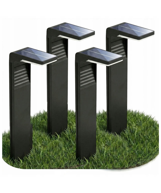 4x Masterled pastatomos LED saulės energija maitinami sodo šviestuvai, 41 cm, juodi