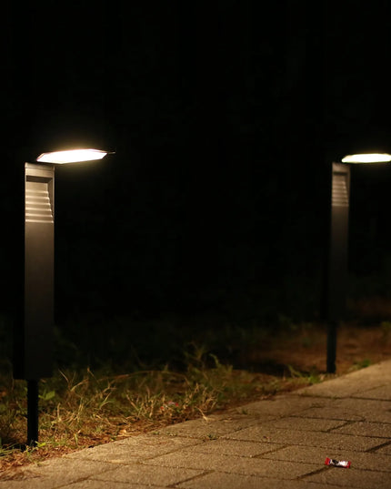4x Masterled pastatomos LED saulės energija maitinami sodo šviestuvai, 41 cm, juodi