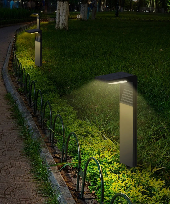 4x Masterled pastatomos LED saulės energija maitinami sodo šviestuvai, 41 cm, juodi