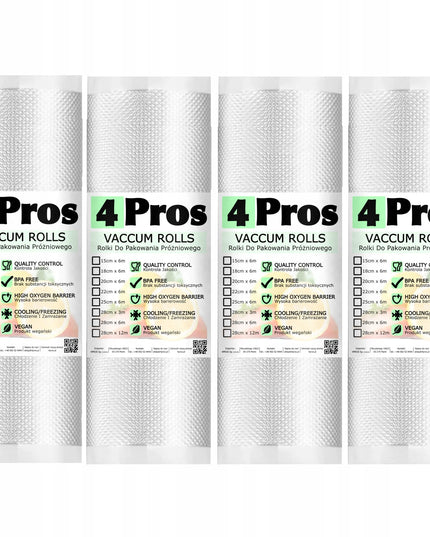 4x MOLETOVATA RIEVOTA PLĖVELĖ VAKUUMAVIMO APARATUI 28cm 6m