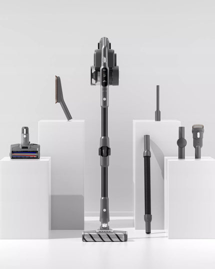 5 viename belaidis vertikalus dulkių siurblys Jimmy H8 Flex 185AW 550W LED