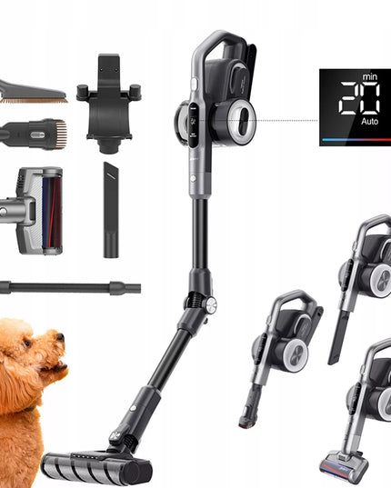 5 viename belaidis vertikalus dulkių siurblys Jimmy H8 Flex 185AW 550W LED