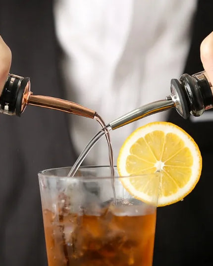 5 vnt. baro dozatorius alkoholiui, vynui, degtinei, gėrimams, buteliams, 3 spalvų