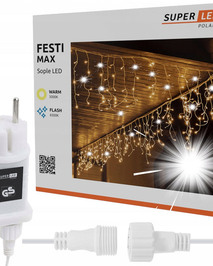 Kalėdinė Lauko Girlianda, 500 LED, Šiltai Balta, 22,5 M