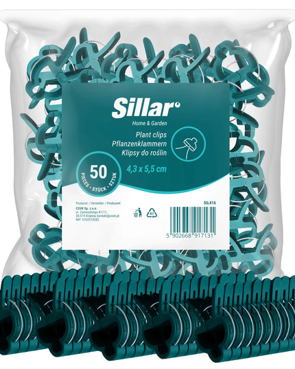 50x dideli 5,5 cm augalų spaustukai pomidorų stiebams ir ūgliams tvirtinti