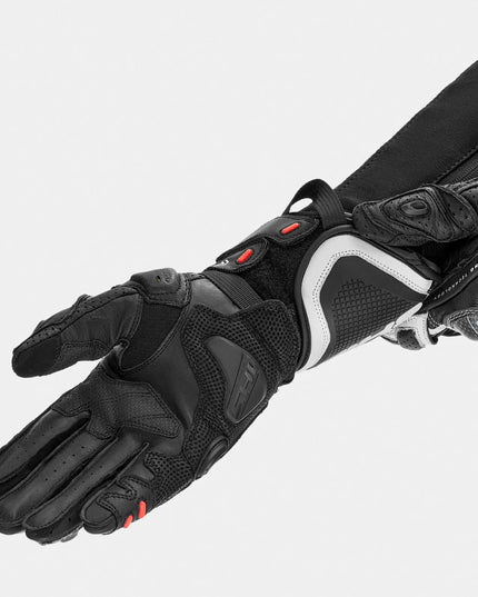 SHIMA RS-3 vyriškos sportinės motociklininko pirštinės, baltos