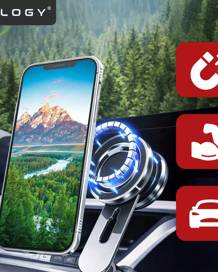 Magnetinis automobilinis telefono laikiklis į ventiliacijos groteles MagSafe iPhone 16 15 14