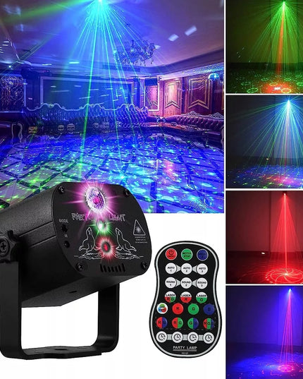 PROJEKTORIUS Disco kamuolys lazeris su pulteliu Muzikinis režimas LED 8 W RGB
