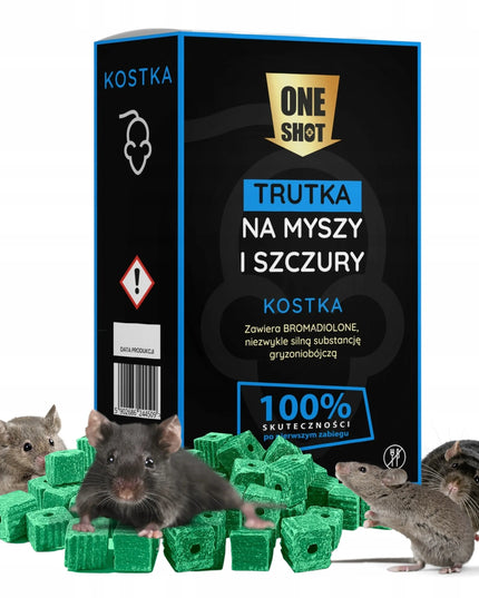 ONE SHOT itin stiprus masalas-kubeliai pelėms ir žiurkėms, 1 kg