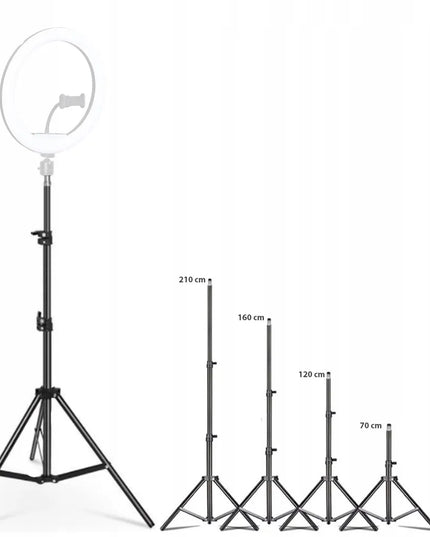 Fotografinis apšvietimo trikojis stovas 210 cm telefonui, fotoaparatui ir lempai