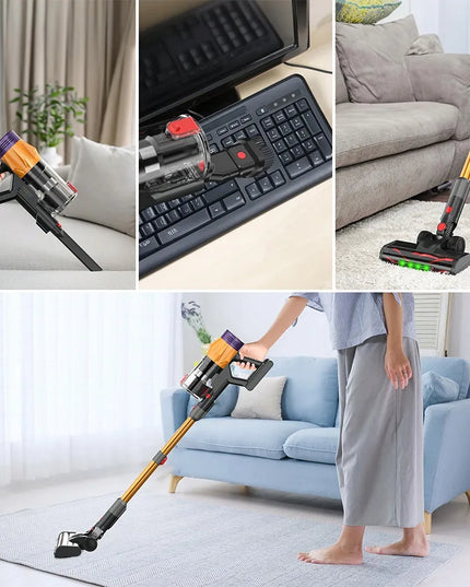 Galingas belaidis vertikalus cikloninis dulkių siurblys 550 W su LED apšvietimu