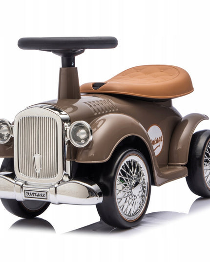 Sun Baby „Retro“ lenktyninio automobilio stiliaus stumdukas-paspirtukas, rudas