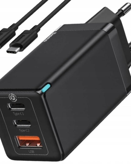 BASEUS Greitas Tinklo Įkroviklis USB 2x USB C Maitinimo Adapteris Nešiojamam Kompiuteriui GaN 65W