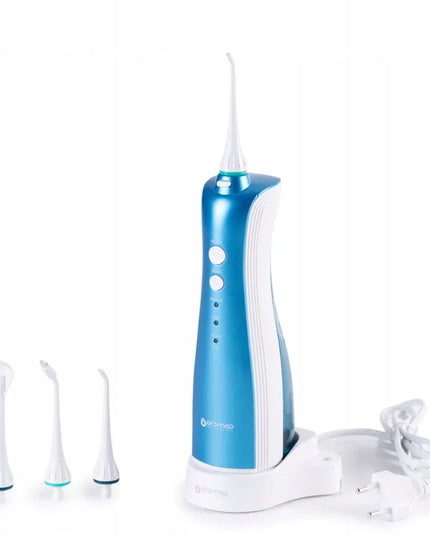 Belaidis burnos irigatorius Oromed ORO-DENT PRO, 4 antgaliai, 3 režimai ir įkrovimo stotelė