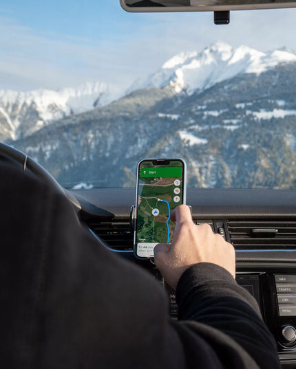 Spacecase automobilinis telefono laikiklis į ventiliacijos groteles, juodas