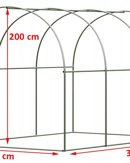 Daržovių šiltnamis 2x3m plėvelinis tunelis žalias 2m x 3m