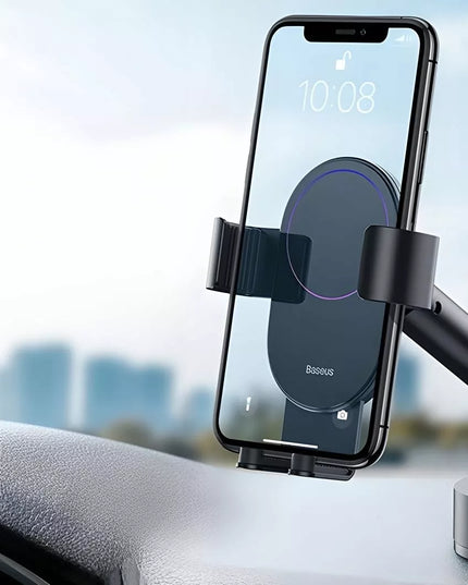BASEUS gravitacinis automobilinis telefono laikiklis prietaisų skydeliui arba stiklui