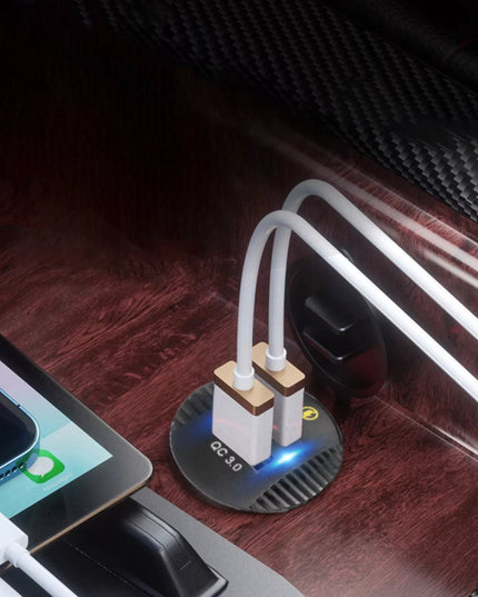 Automobilinis įkroviklis MOTOR KAMPER LED 12V 24V 18W PD 3.0 USB USB-C su dangteliu