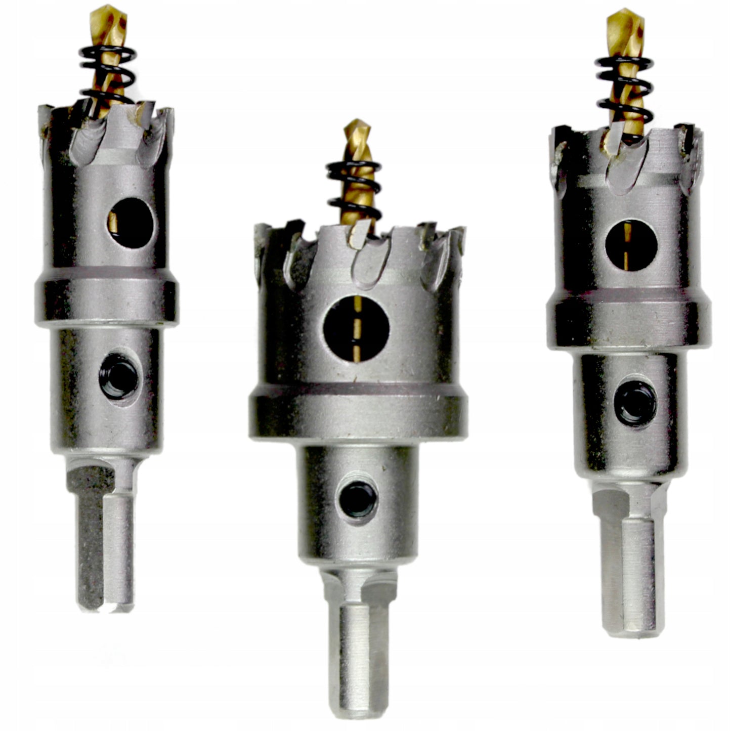 Karbidinės skylamušės / karūnos grąžtai metalui 22-65 mm 6 vnt. BLACK