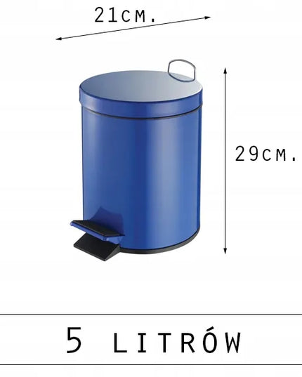 5l vonios kambario aksesuarų rinkinys su WC šepetėliu, mėlynas