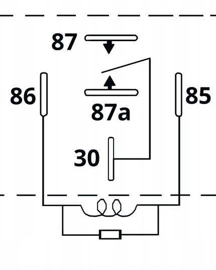 5 vnt. Automobilinis relė + 5 kontaktų lizdas 4120 12V 40A Universalus pajungimo laidas
