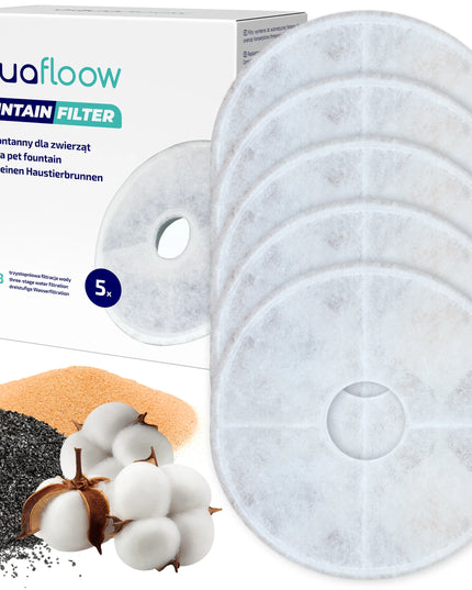 5x AquaFloow filtrai gyvūnų girdykloms ir fontanams Catit