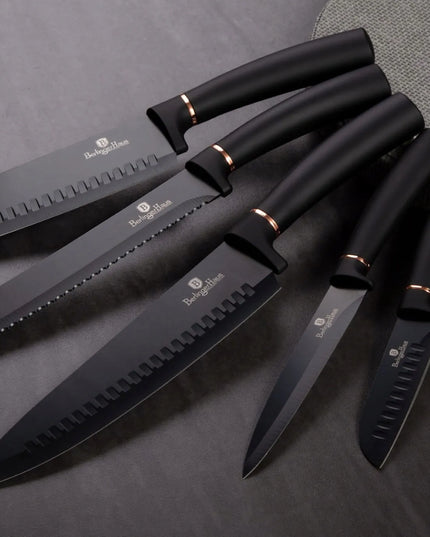 6 dalių peilių rinkinys Berlinger Haus Black Rosegold BH-2337