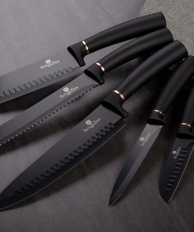 6 dalių peilių rinkinys Berlinger Haus Black Rosegold BH-2337