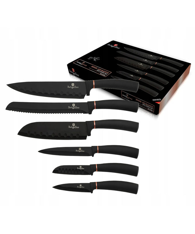 6 dalių peilių rinkinys Berlinger Haus Black Rosegold BH-2337