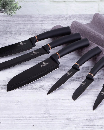 6 dalių peilių rinkinys Berlinger Haus Black Rosegold BH-2337