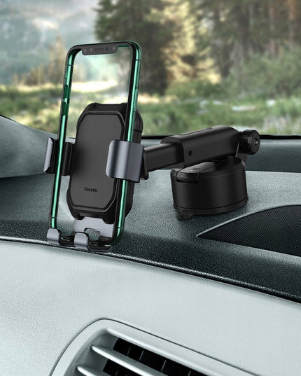 BASEUS LAIKIKLIS TELEFONUI AUTOMOBILIUI ANT PRIETAISŲ SKYDELIO ARBA PRIEKINIO STIKLO, TVIRTAS AUTOMOBILINIS LAIKIKLIS