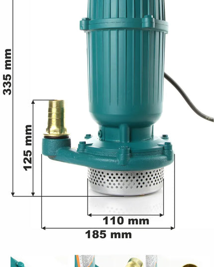 Nardinamasis vandens siurblys ORCA 550W su plūde 1500 l/h 16m