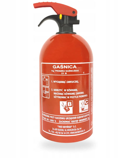 1 kg automobilinis gesintuvas su UG4 dėklu bagažinei, tvirtinamu „Velcro“ juosta