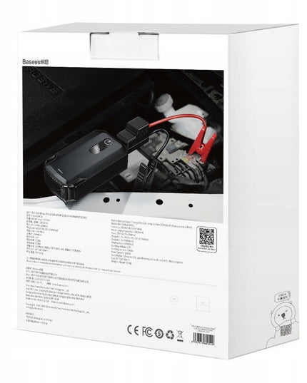 BASEUS 20000mAh Powerbank Užvedimo Įrenginys Booster Jungiamieji Kabeliai