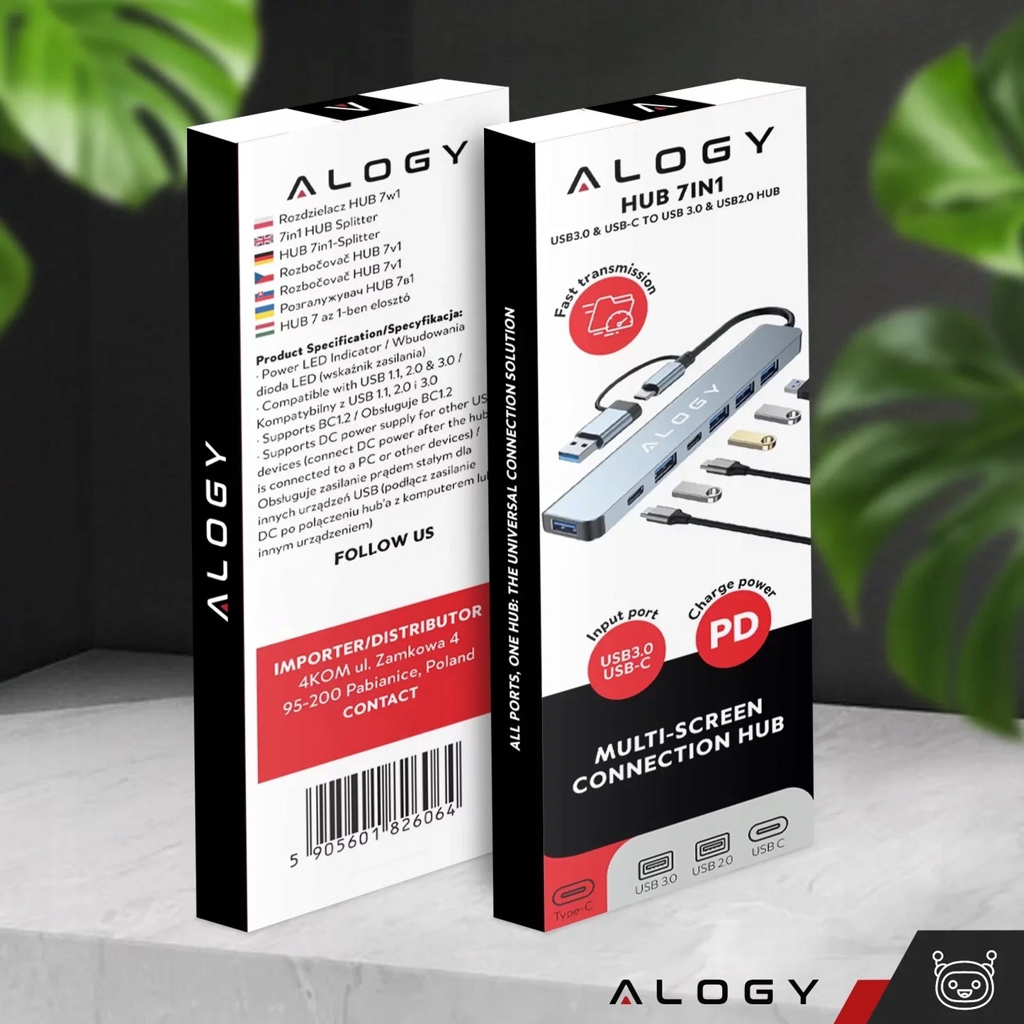 USB centras/šakotuvas USB-A 3.0 - USB-C TYPE-C kompiuteriui