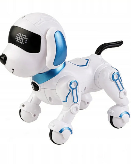 Interaktyvus robotas šuniukas, valdomas nuotoliniu būdu ir programuojamas