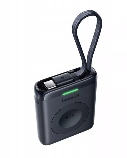 Baseus 5W išorinė baterija skirta Watch 1-10, SE, SE 2, Ultra, Ultra 2 su USB-C laidu