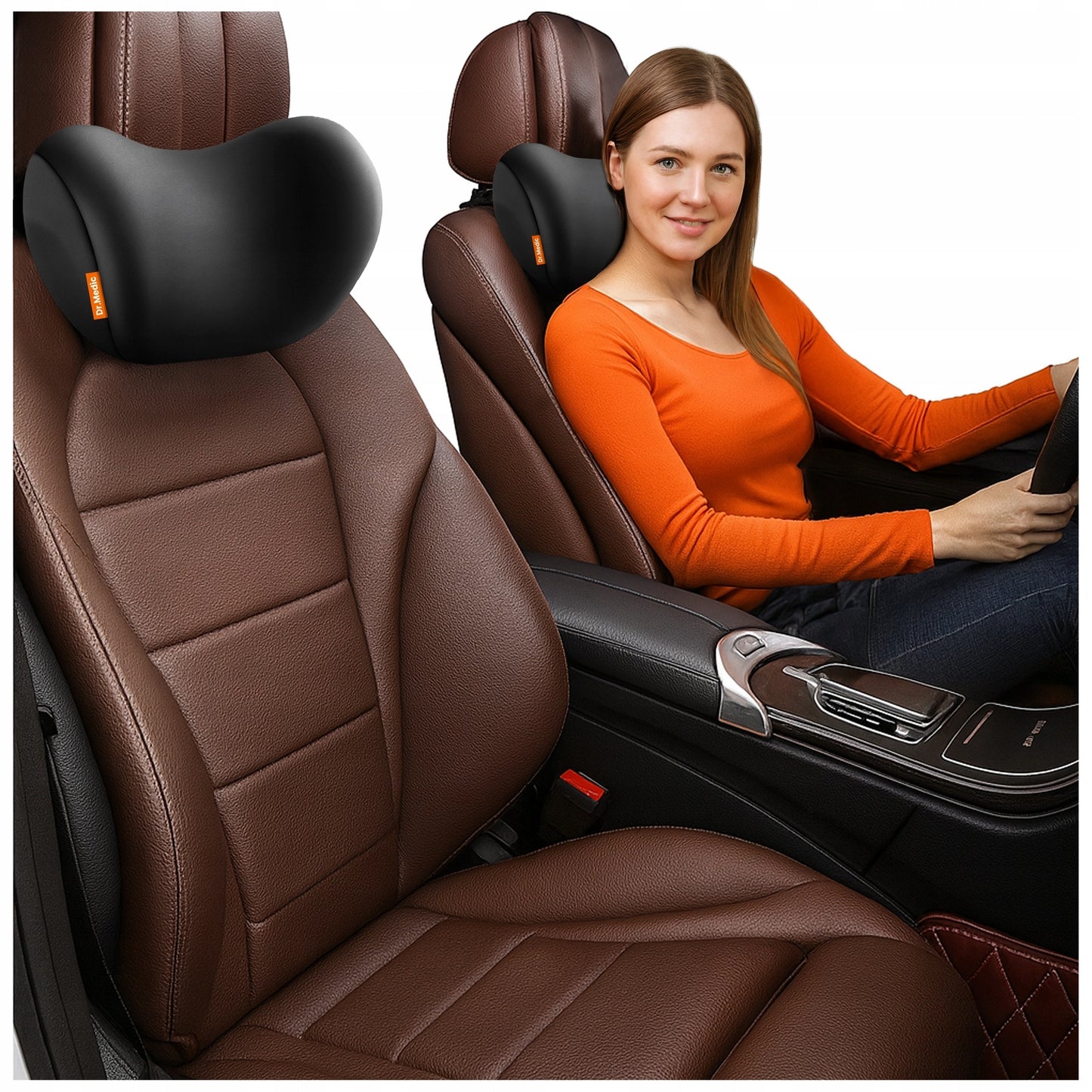 Pagalvėlė automobiliui, biurui, kaklui, galvai ant sėdynės, atlošo DR.MEDIC