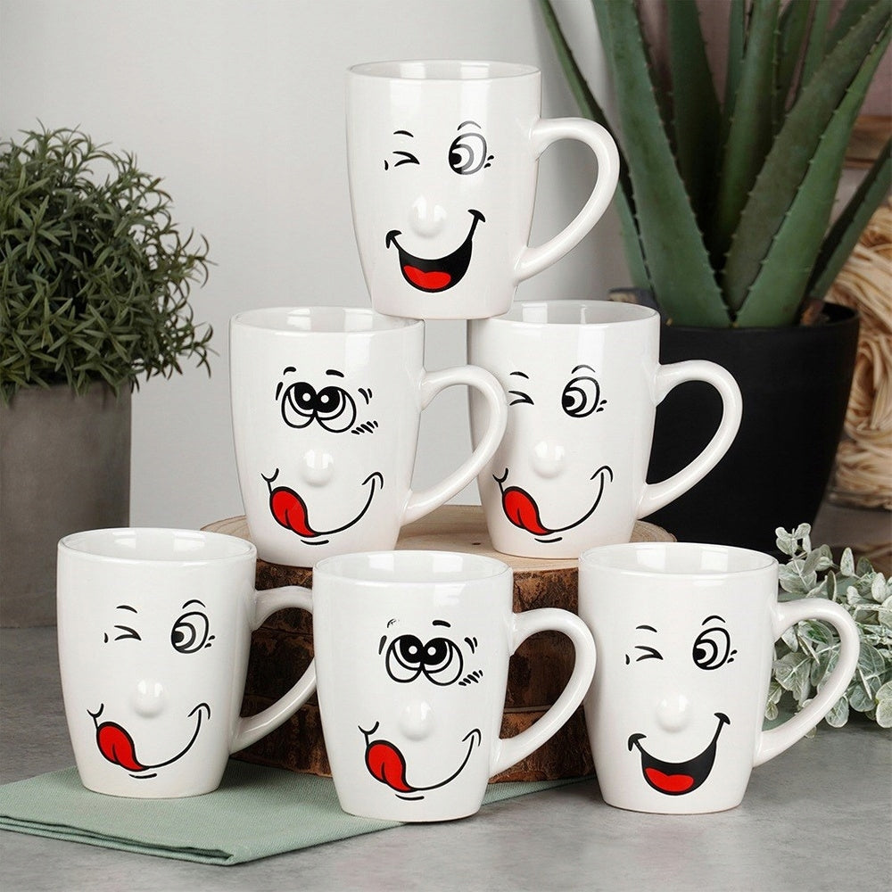 6x Puodeliai BUŹKI rinkinys, puodelis kavai, arbatai, žolelėms