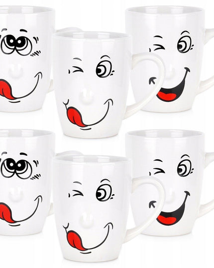 6x Puodeliai BUŹKI rinkinys, puodelis kavai, arbatai, žolelėms