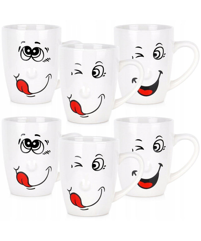 6x Puodeliai BUŹKI rinkinys, puodelis kavai, arbatai, žolelėms