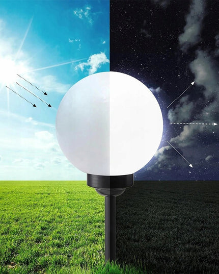 6x Lauko šviestuvas su įžeminimu, saulės energija varomas LED rutulys su jutikliu