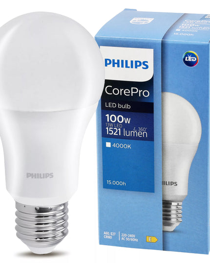 6x LED lemputė E27 PHILIPS 13W = 100W 1521lm 4000K Premium A60, rinkinys