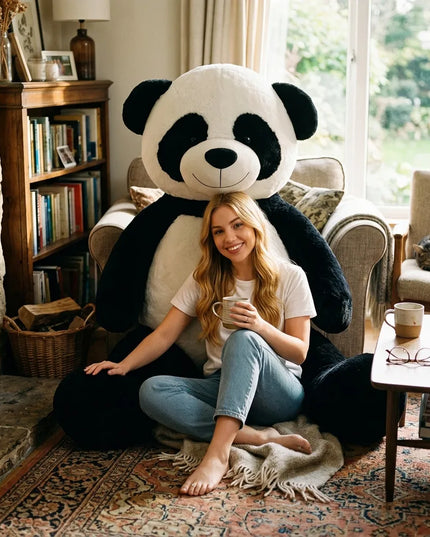 DIDELIS PLIUŠINIS PANDA MEŠKIUKAS 220 cm – MILŽINIŠKAS ŽAISLAS