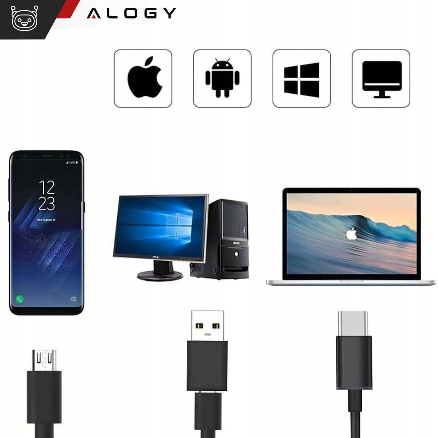 Endoskopinė apžiūros kamera 5M 6 LED FHD WIFI Mobiliajam telefonui USB-C
