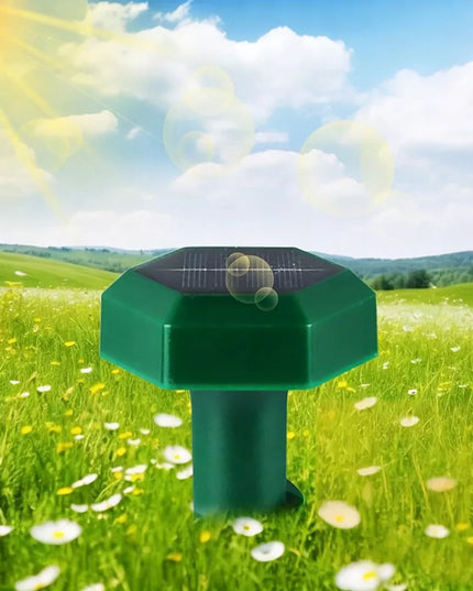 4 vnt. saulės energija varomi ultragarsiniai graužikų, kurmių ir pelių atbaidymo įrenginiai IP65, 23x6,5 cm