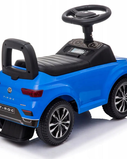 Vaikiškas paspirtukas vaikštynė Volkswagen T-Roc su dėtuve ir garsiniu signalu SUN BABY