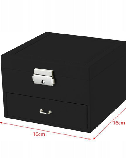 Talpi, elegantiška papuošalų dėžutė – skrynelė su veidrodėliu ir organizatoriumi.